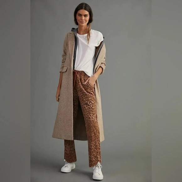 PILCRO by ANTHROPOLOGIE‎ NWOT The Cottage Corduroy Trousers in Brown Motif - Picture 1 of 10